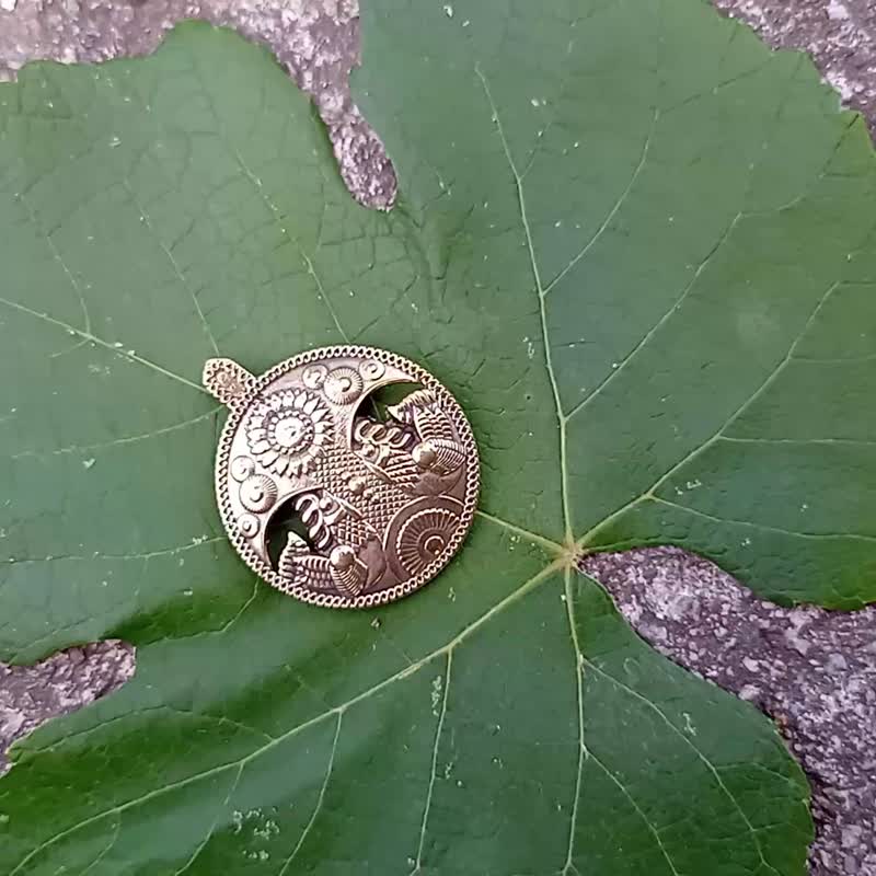 Tree of Life necklace pendant,Tree of Life jewelry,women's handmade jewellery - สร้อยคอ - ทองแดงทองเหลือง สีทอง