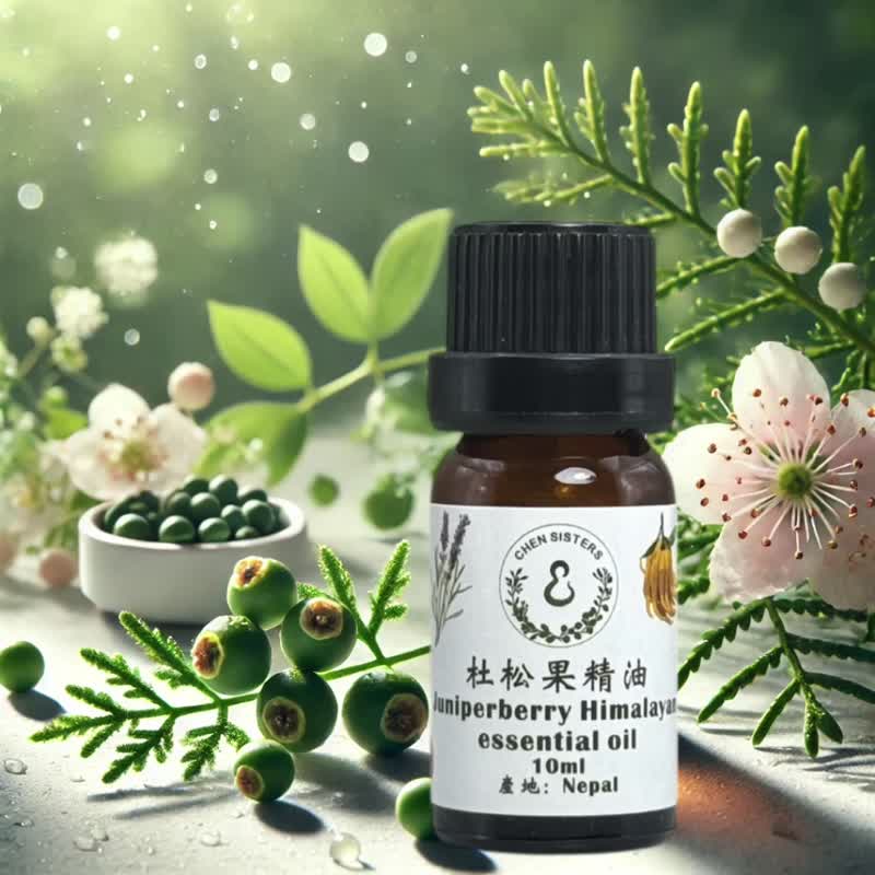 100% pure juniper berry essential oil, natural pure essential oil, purifies the body and mind, enhances vitality, and comes with a rose diffuser Stone. - Fragrances - Other Materials White