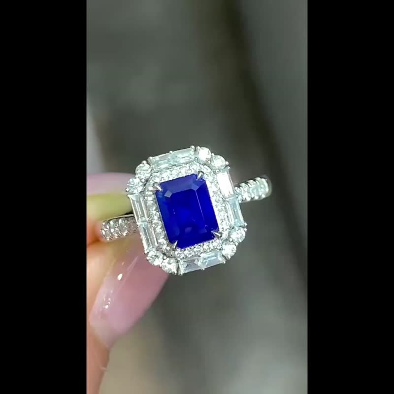 皇家藍寶石戒指  1.45克拉 - 戒指 - 寶石 