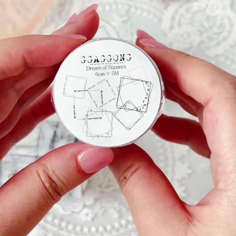 Dream of Squares PET Tape - Shop ggaggong Washi Tape - Pinkoi