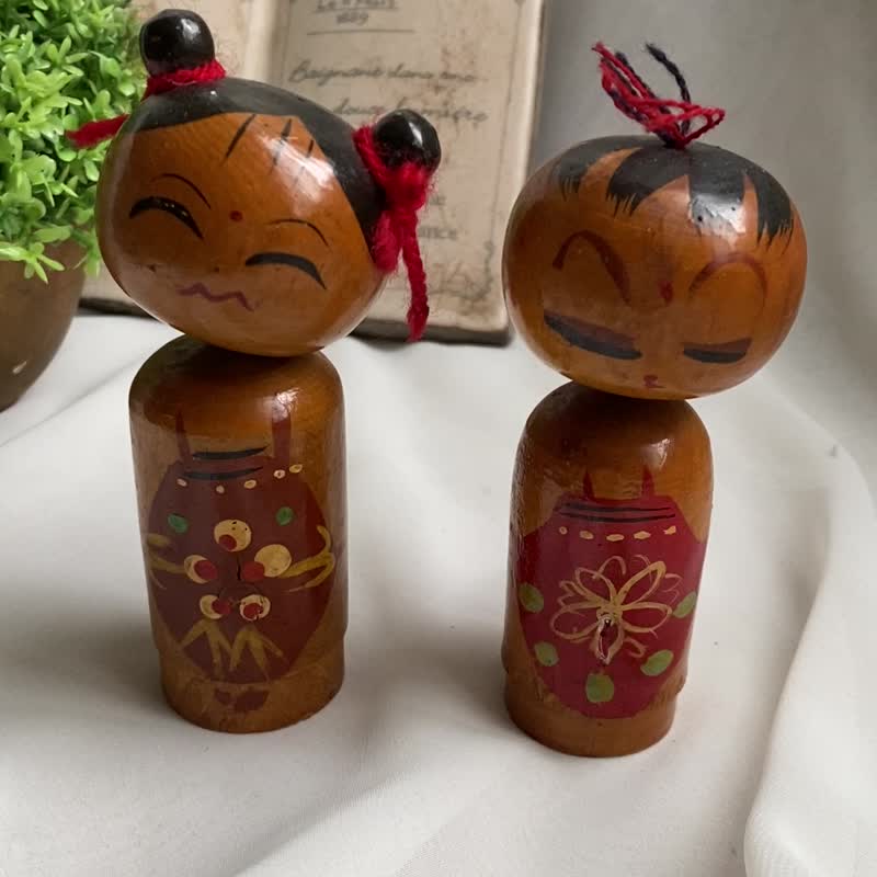 【好日戀物】日本昭和鄉土玩具傳統kokeshi鳴子木芥子木偶擺飾 - 擺飾/家飾品 - 木頭 多色