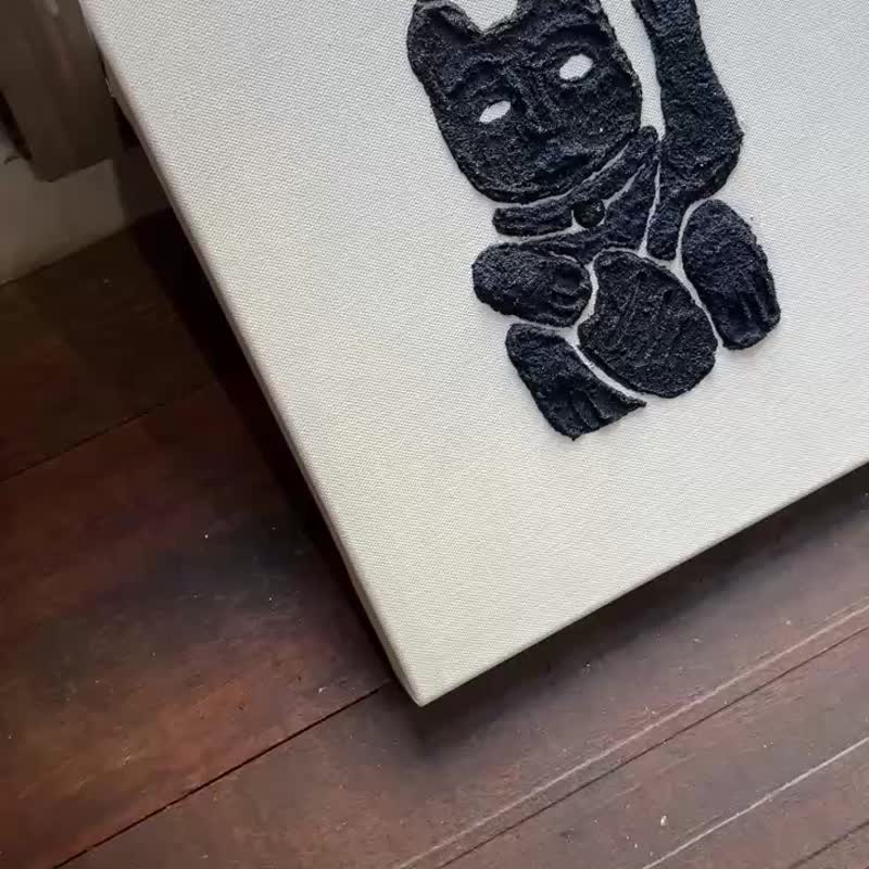 幸運招財貓無框畫 可客製 - 海報/掛畫/掛布 - 棉．麻 