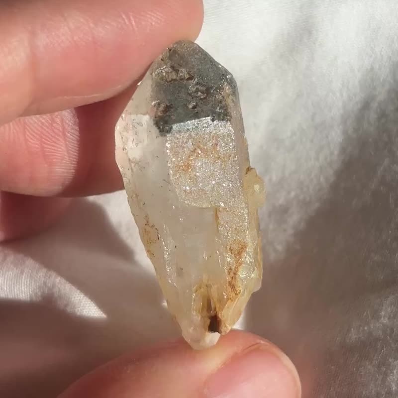 綠幽靈水晶簇 浮生 刀刻紋 天然原石 水晶原礦 水晶  crystal 擺 - 擺飾/家飾品 - 水晶 綠色
