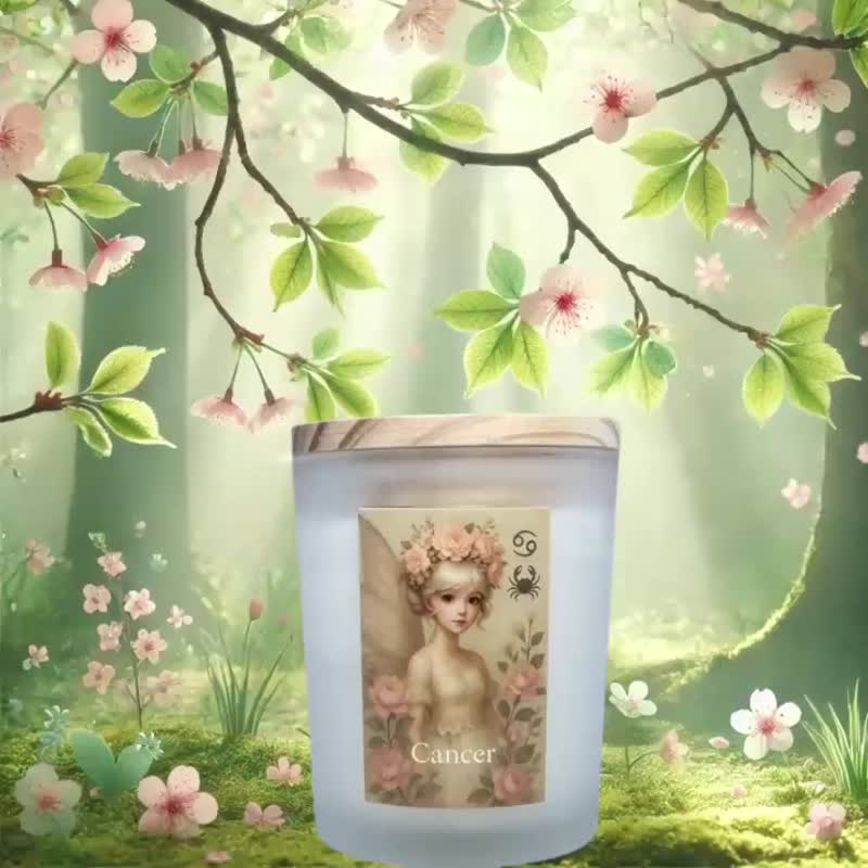 巨蟹座 香氛燭杯 天然大豆蠟純精油兩用式燭杯 療癒系送禮推薦 - 香氛蠟燭/燭台 - 其他材質 白色