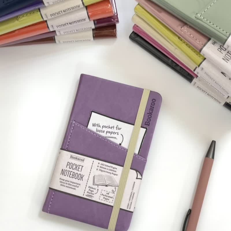 A6 pocket notebook British IF Cultural and Creative Bookaroo hand account notepad diary portable work plan - สมุดบันทึก/สมุดปฏิทิน - กระดาษ หลากหลายสี