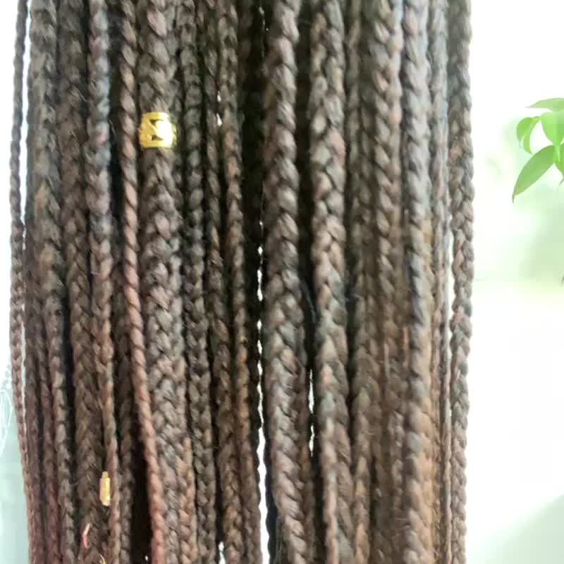 Synthetic set of DE braids, Full set 55 DE braids, Custom natural braids color - เครื่องประดับผม - พลาสติก 