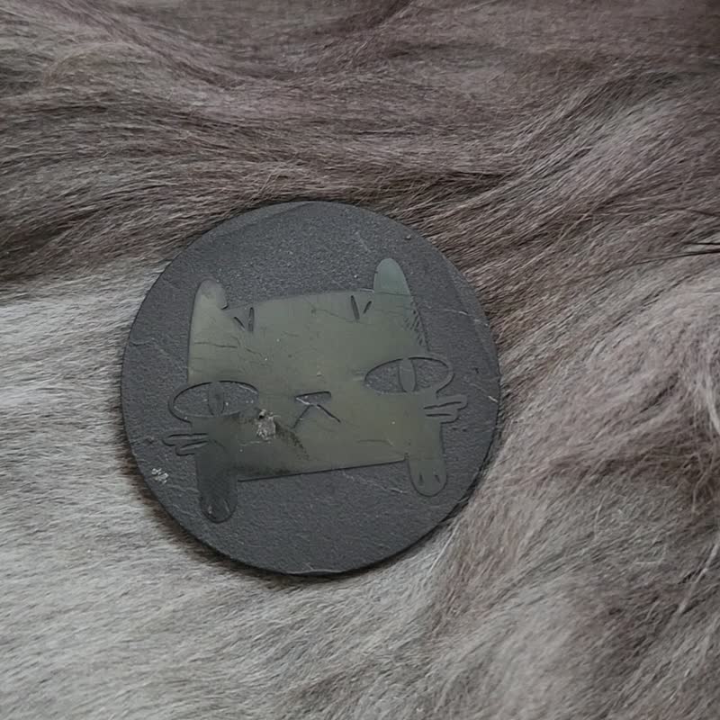 Cat Cheshire Sticker - Other - Stone Black