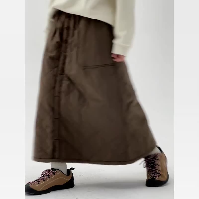 Khaki plaid maxi skirt best sale