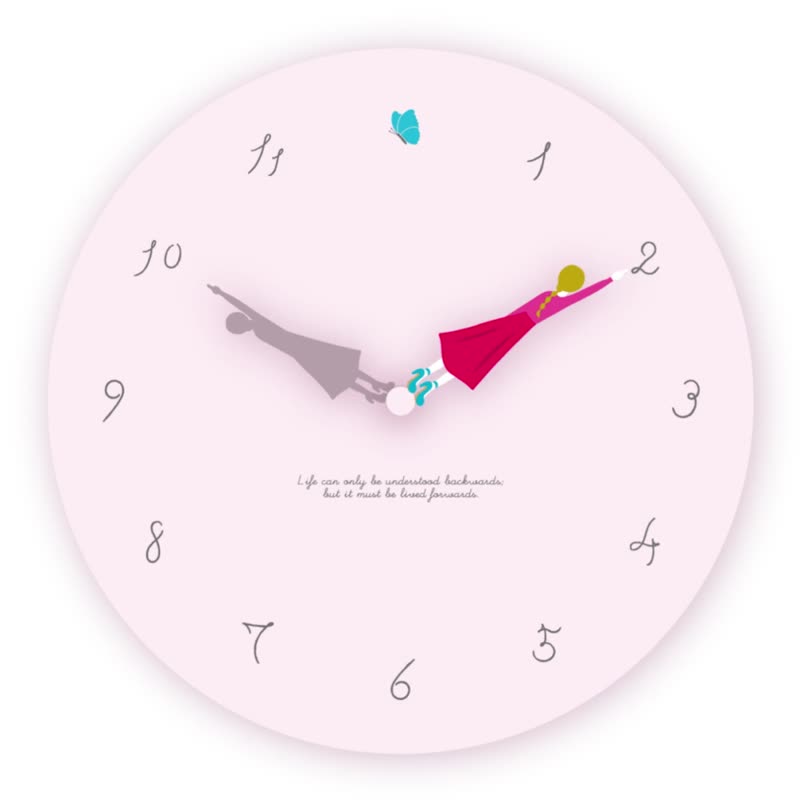 Herstory 【butterfly /  imaged Morpho】 - Clocks - Aluminum Alloy Pink