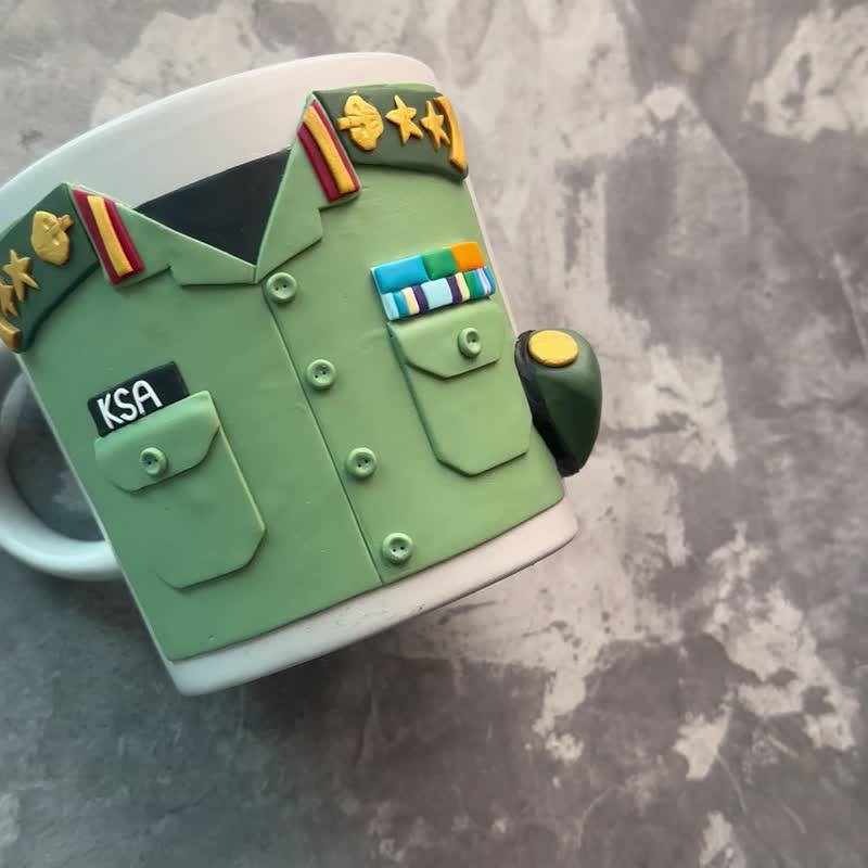 Police Officer Mug / personalized mug for police man - 花瓶/花器 - 玻璃 透明