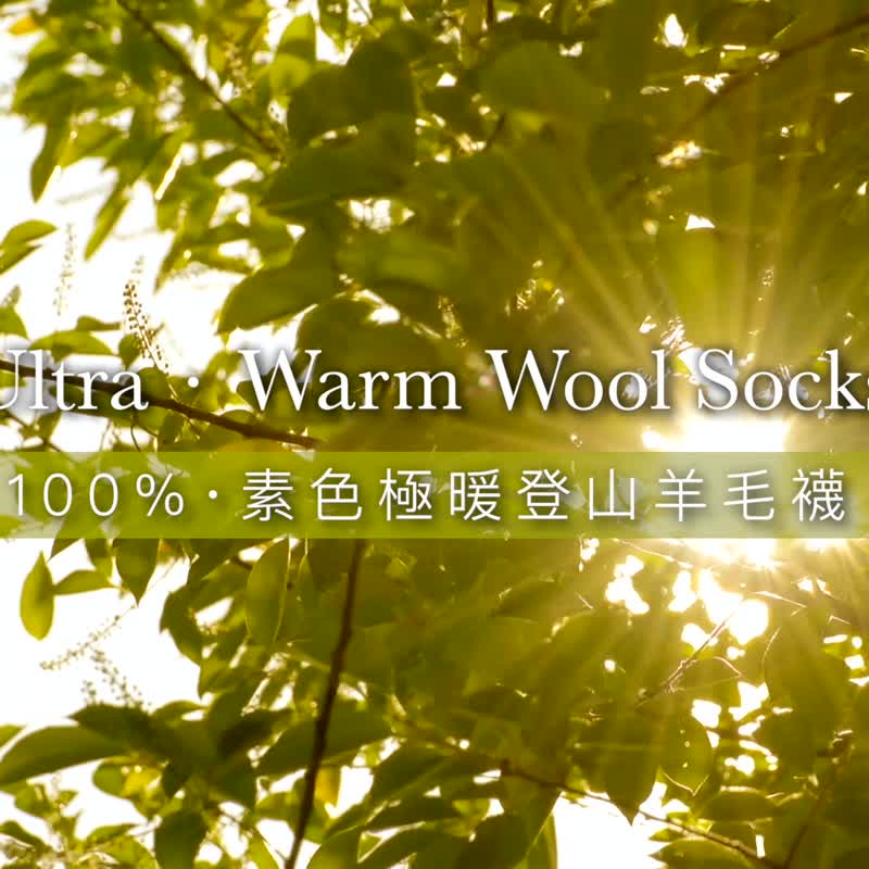 【FOOTER】Ultra plain warm hiking wool socks (men-W191L/XL) - ถุงเท้า - ผ้าฝ้าย/ผ้าลินิน สีกากี