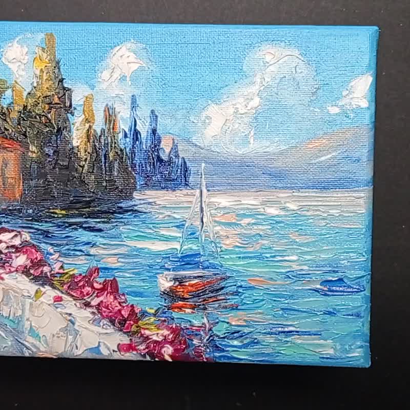 油彩画　海　aquamarine 原画手描き 油彩画 海 aquamarine 原画手描き 0_a2409fe86b439ecb0dba72ef7615