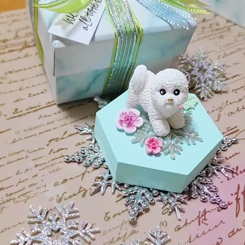 Snow Flower Field Bichon Fragrance Expansion Stone(Exquisite Gift Box) - น้ำหอม - หิน หลากหลายสี