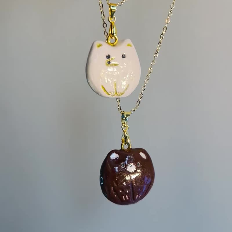 冬日之心 軟陶項鏈 - 項鍊 - 其他材質 