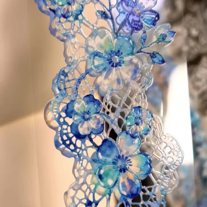 Blues Woven Pattern - Washi Tape - Plastic Multicolor