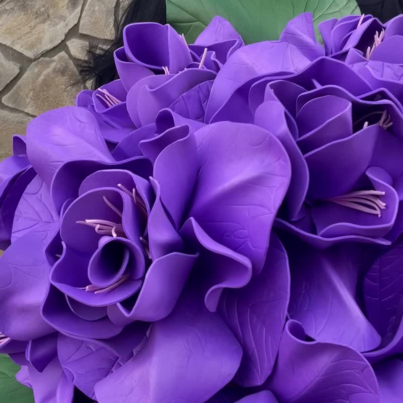 Huge Violet Flowers. Giant Hydrangea. Wedding Purple Flowers. Party Purple Decor - Other - Other Materials 