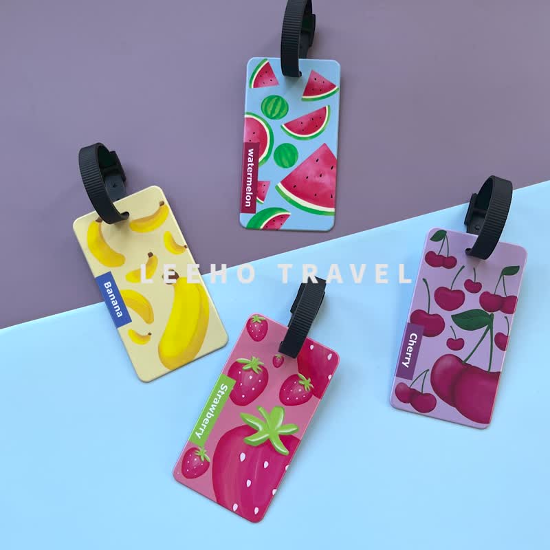 [Colorful Fruit] Luggage tag/desk gift/birthday gift (set of two pieces) - Luggage Tags - Plastic 