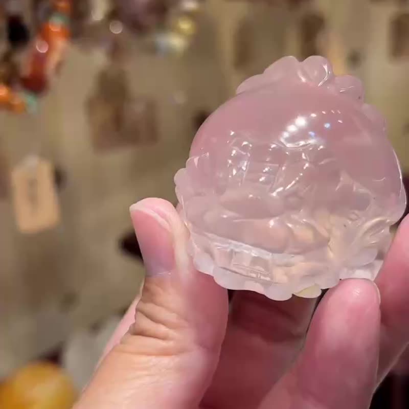 華光-藏晶閣 - Brazil-巴西粉晶龍龜 × 黃膠花共生礦 - 擺飾/家飾品 - 水晶 