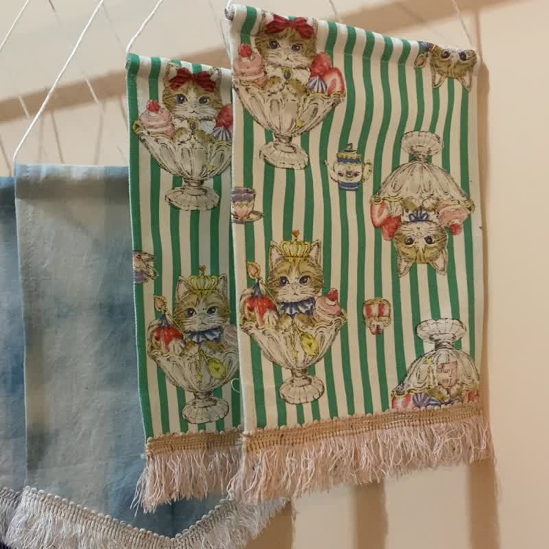 日本製金箔更紗のぼり旗 - ウォールデコ・壁紙 - コットン・麻 パープル