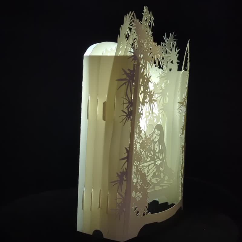 源氏物語- 竹 紙雕燈飾藝品 - 木工/竹藝/紙雕 - 紙 白色