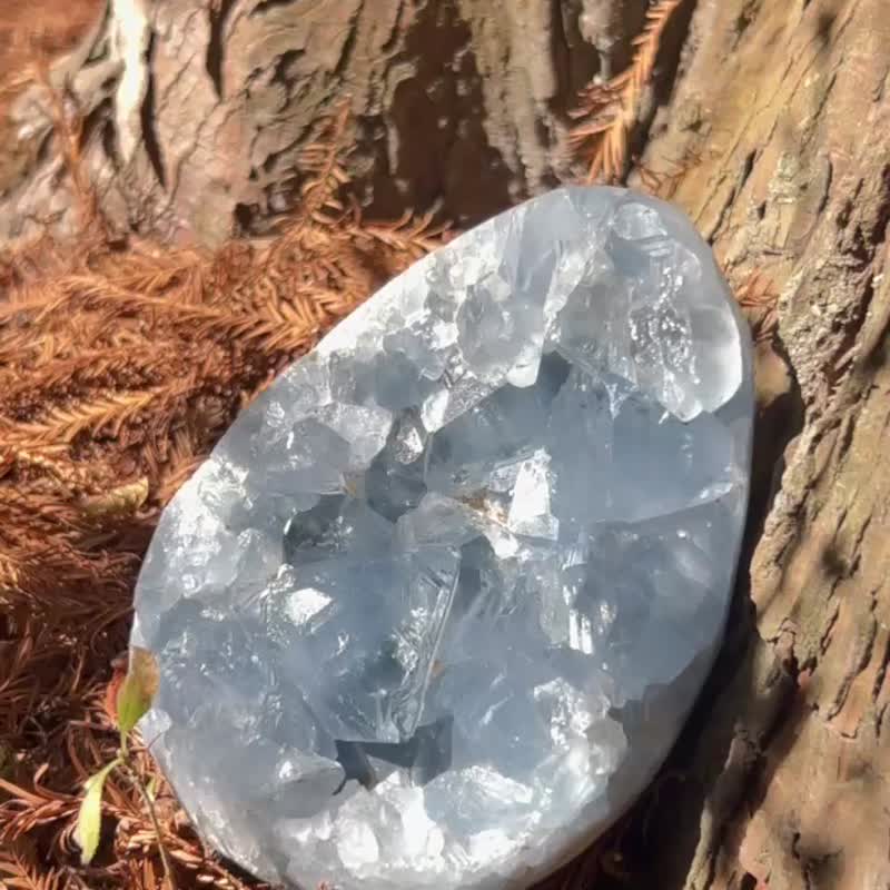華光-藏晶閣 | 天青石Celestite/高頻療癒石 | 對應喉輪 眉心輪 - 擺飾/家飾品 - 水晶 