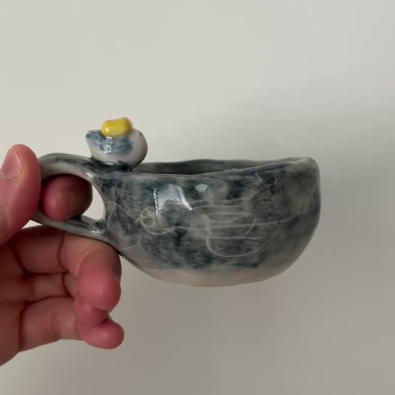 小雪精靈咖啡杯  65ml厚重款  手捏陶 - 咖啡杯/馬克杯 - 陶 