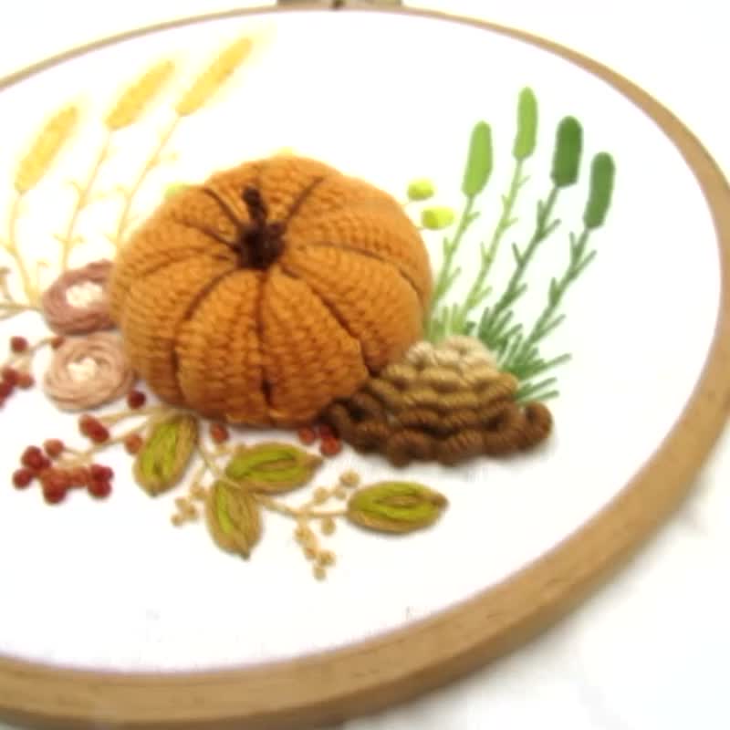 PDF Hand embroidery Pumpkin Tutorial - DIY Tutorials ＆ Reference Materials - Other Materials 