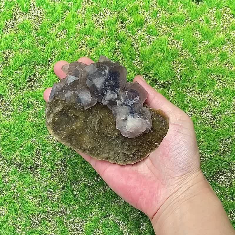 天然原礦療癒系藍心螢石 黃金砂糖 家居 辦公室 療癒 擺件 - 其他 - 水晶 多色