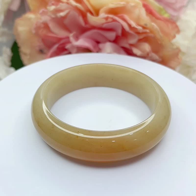 NO.128 絶美な彩りのロータスシュガースウィートバングル 内径56MM 佘太翠玉 バングル ブレスレット 平安バングル - ブレスレット - 翡翠 オレンジ