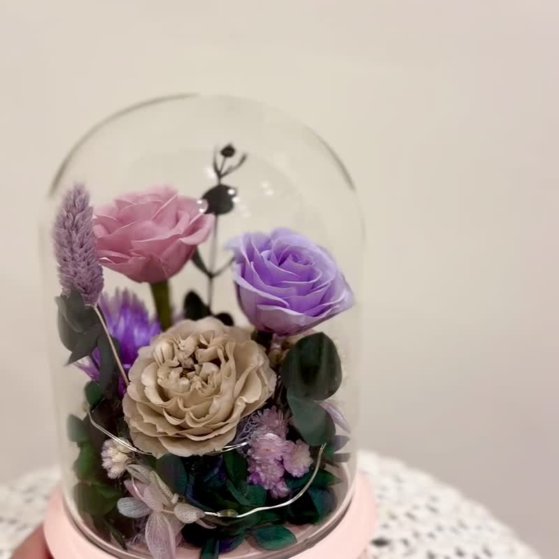 Everlasting Flower Bluetooth Speaker-Quiet Purple Christmas Gift Night Light - Dried Flowers & Bouquets - Plants & Flowers 