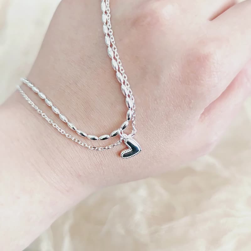 心願925純銀手鍊 女生銀手鏈 送禮飾品 女友生日禮物 - 手鍊/手環 - 純銀 