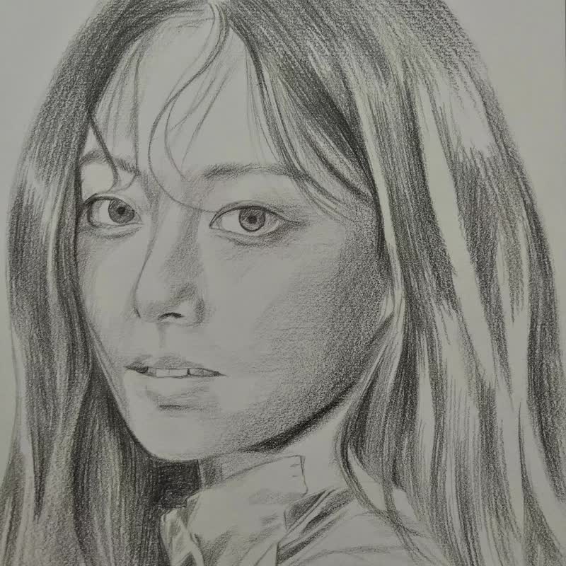 色鉛筆画 / 似顔絵 / 女性 - ショップ Lin