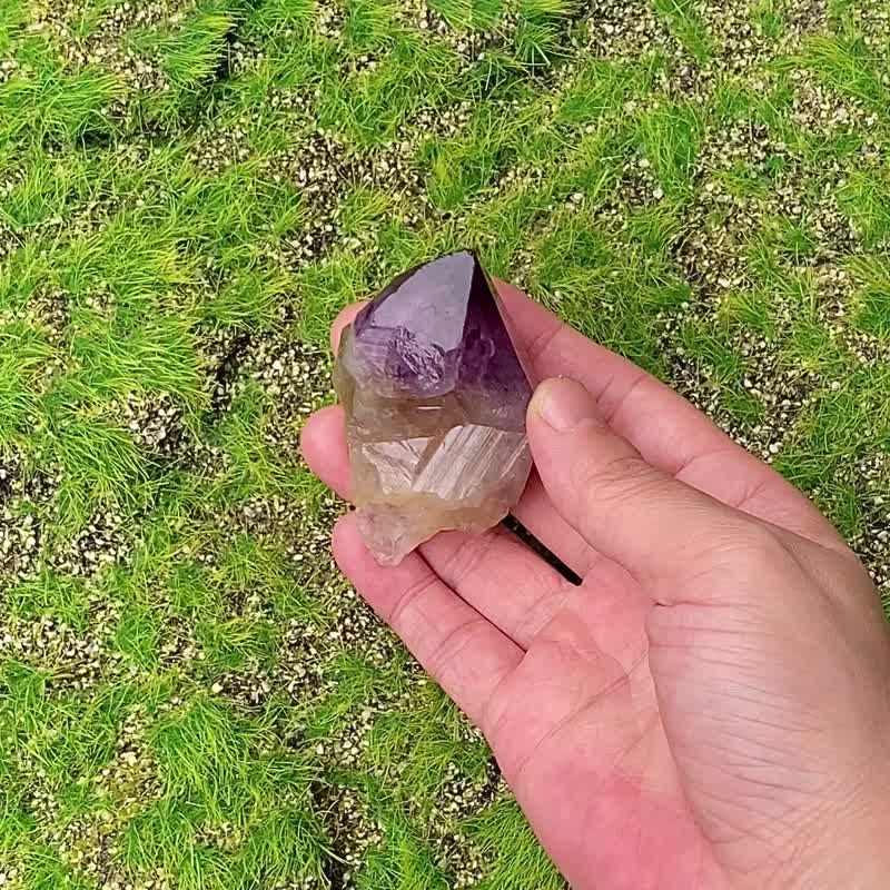 能量礦石-天然彩虹紫晶骨幹 冥想 療癒 避邪化煞 吸收負能量 - 擺飾/家飾品 - 水晶 紫色