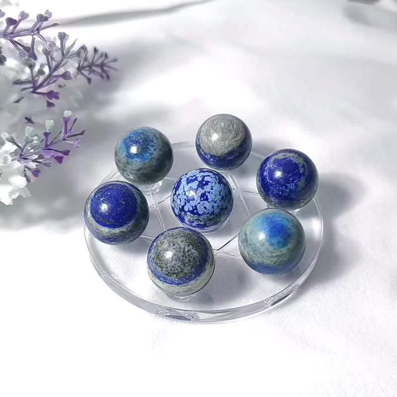 青金石全色系 雪花 天眼 脈輪 收藏 晶球大衛星七星陣 單品 禮物 - 擺飾/家飾品 - 寶石 藍色