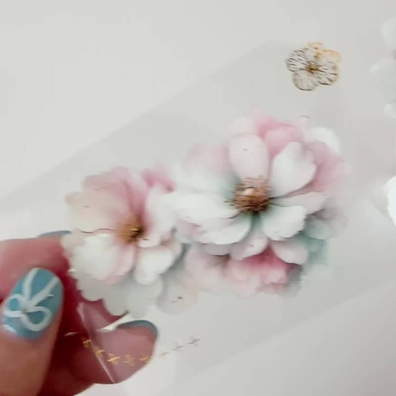 Cotton candy flowers PET TAPE(5.5cm X 10m) - 紙膠帶/和紙/PET - 聚酯纖維 透明