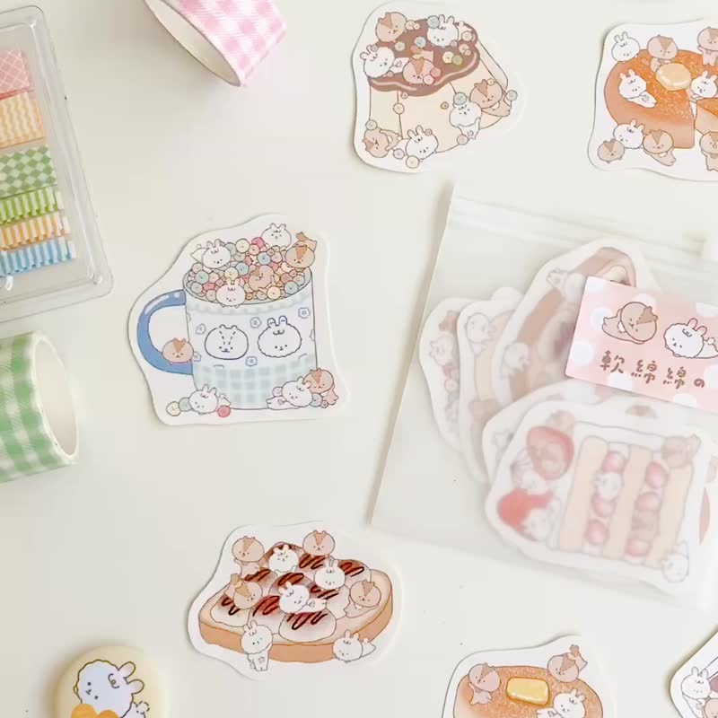 Soft Dim Sum Sticker Pack Pocket Sticker - Stickers - Paper Pink