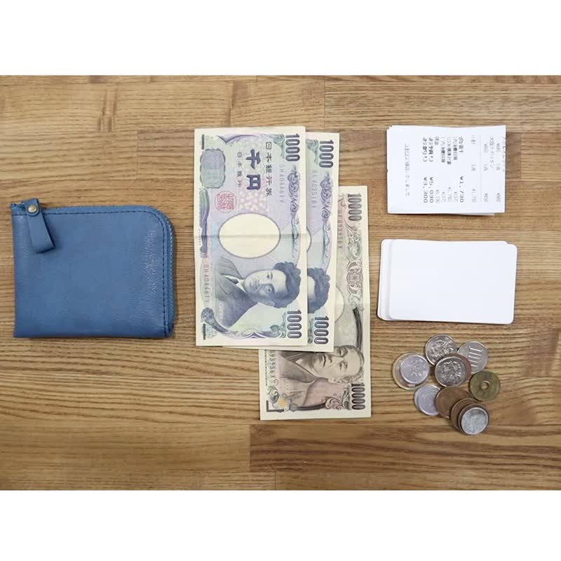 Thin mini wallet that holds bills and cards and makes it easy to