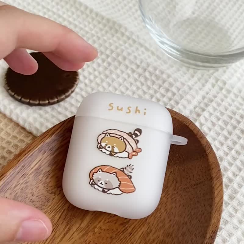 浣熊日式料理AirPods保護套/三款圖案 - AirPods/耳機保護套 - 塑膠 多色