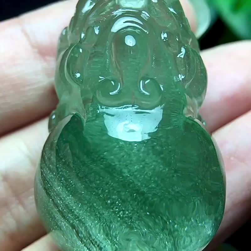 天然巴西綠幽靈貔貅吊墜   晶體透徹  顏色漂亮   貔貅被稱為招財 - 擺飾/家飾品 - 水晶 