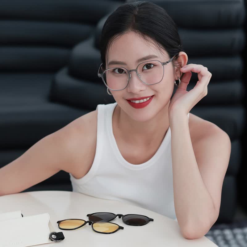 EJ-84009 0 度濾藍光 3 用套鏡 / 開學季優惠 / 即買即戴 - 眼鏡/鏡框 - 其他材質 黑色