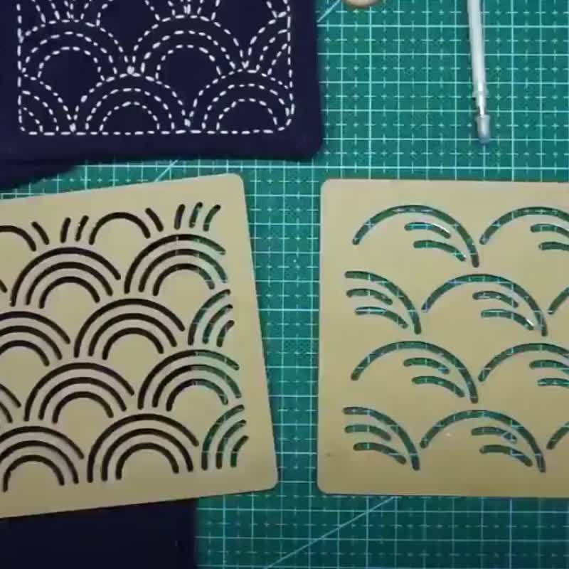 Acrylic Stencil for Sashiko Stencil Quilting Stencil Patchwork Sashiko  Embroidery Pattern Traditional Style01-10 