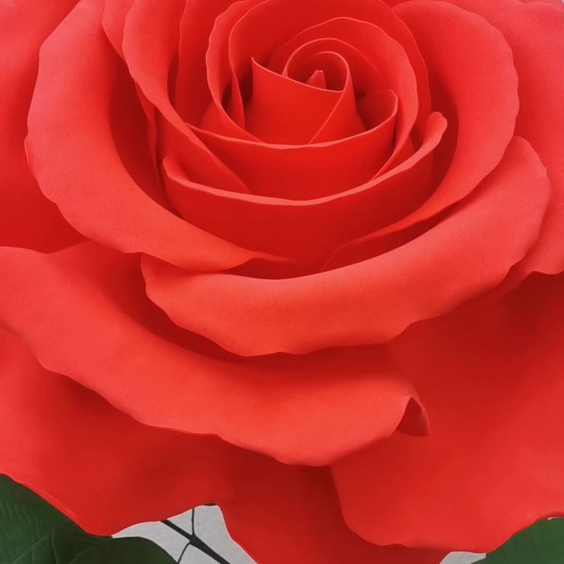 Giant red foam rose 70 cm. Extra large artificial flowers. Wedding flower decor - Other - Other Materials 