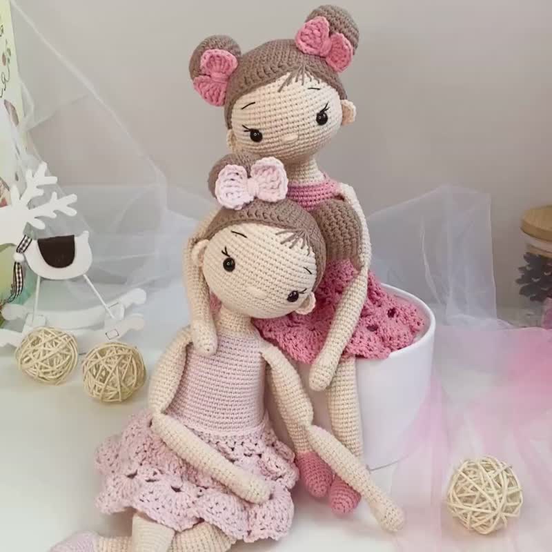 Ballerina doll - crochet doll with removable clothes / Amigurumi tutorial PDF - 手工藝教學/工具書 - 其他材質 