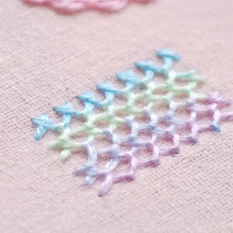 (Total 2 classes in Taipei) Basic Embroidery Needle and Thread Palette 12 Stitches Flexible Combination for Beginners - เย็บปักถักร้อย/ใยขนแกะ/ผ้า - ผ้าฝ้าย/ผ้าลินิน 