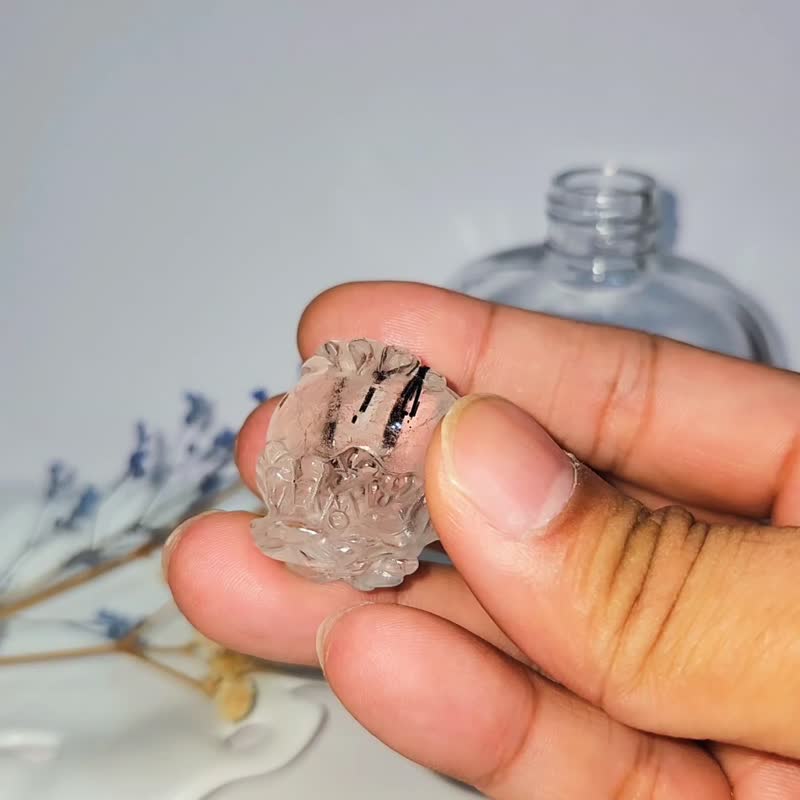 千層紅綠幽靈龍龜/黑髮晶龍龜 - 擺飾/家飾品 - 水晶 紅色