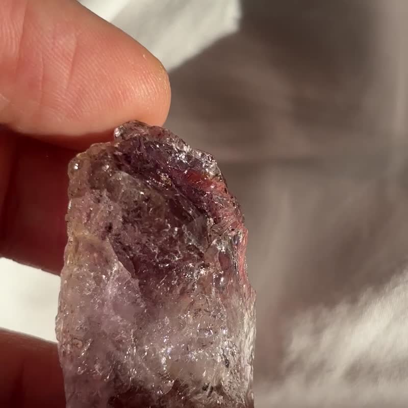 超七水晶 涅槃 紫晶 草苺晶 紫水晶原石 骨幹水晶 印記 擺件 天然 - 擺飾/家飾品 - 水晶 紫色