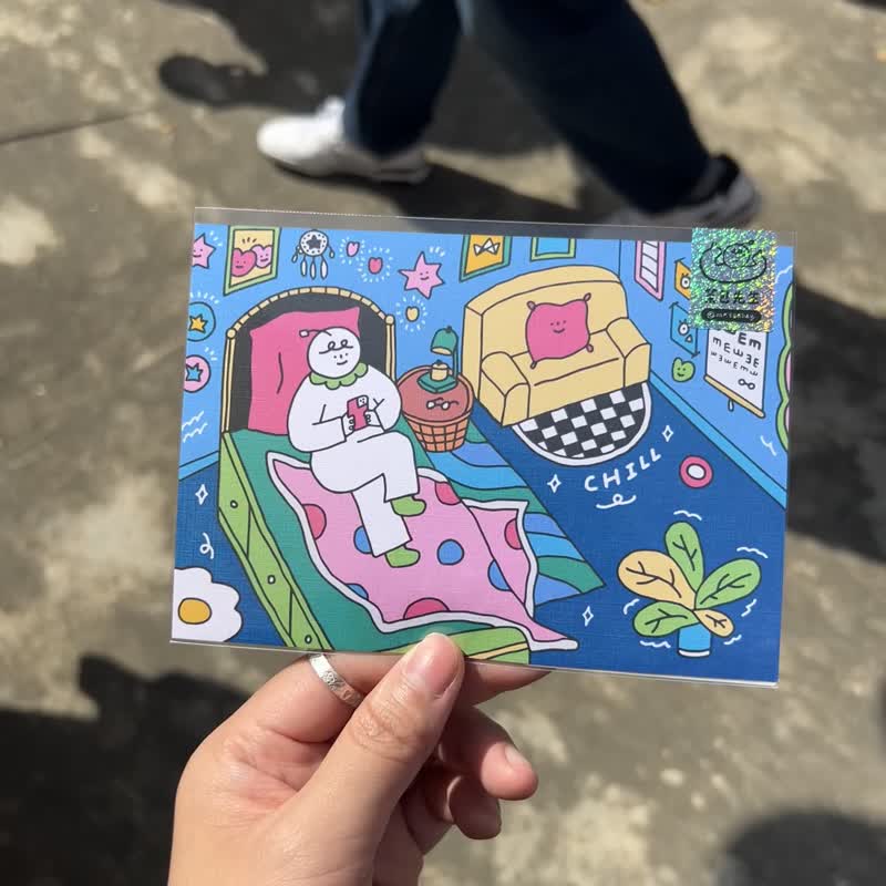 週末日常 | 明信片 | 原創插畫 - 卡片/明信片 - 紙 多色