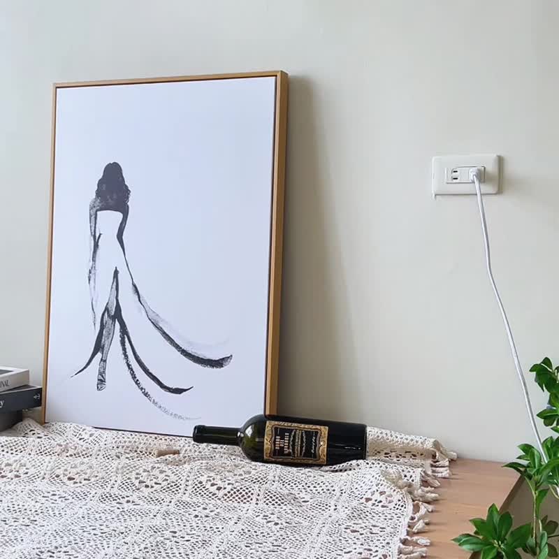 【微瑕特惠】【福利品】女王的台步- 臥室掛畫/簡約風佈置 - 海報/掛畫/掛布 - 棉．麻 黑色