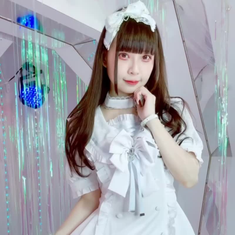 原創量產型浪漫序章格紋領結水手服雙排扣短袖洋裝短褲套裝JJ2542 - 連身裙 - 棉．麻 