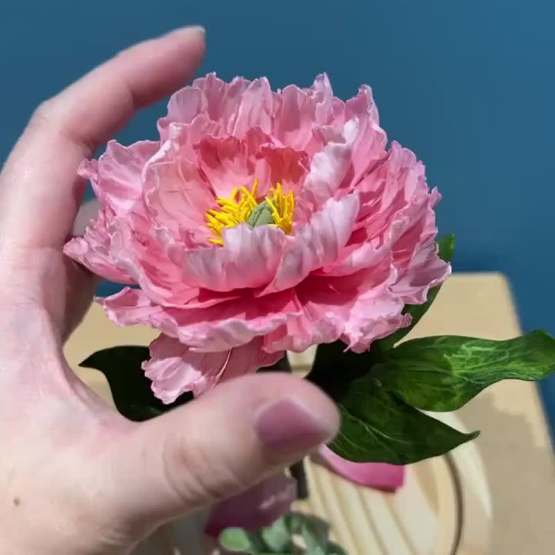 冷瓷牡丹花單品*新年限定優惠* - 擺飾/家飾品 - 黏土 粉紅色